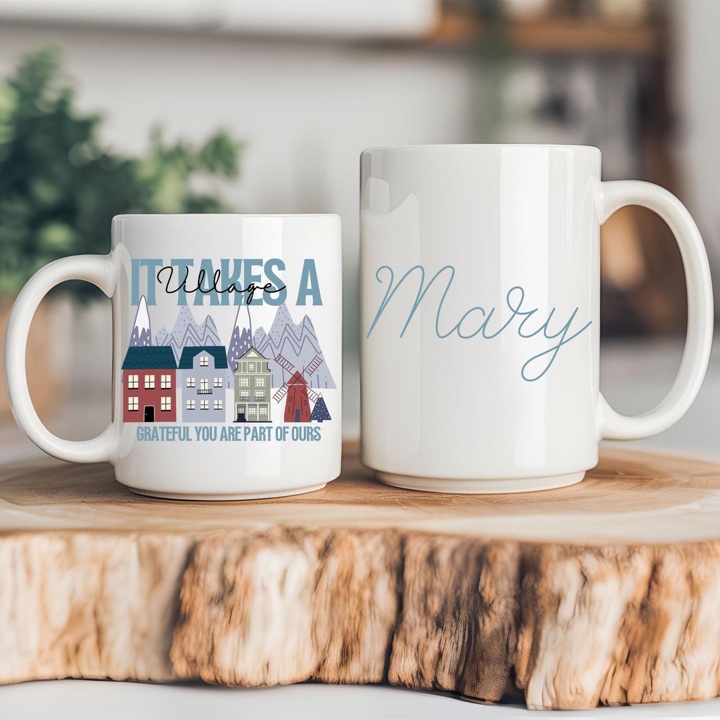 Appreciation Gift It takes a village Coffee Mug- Nanny and adopting gift