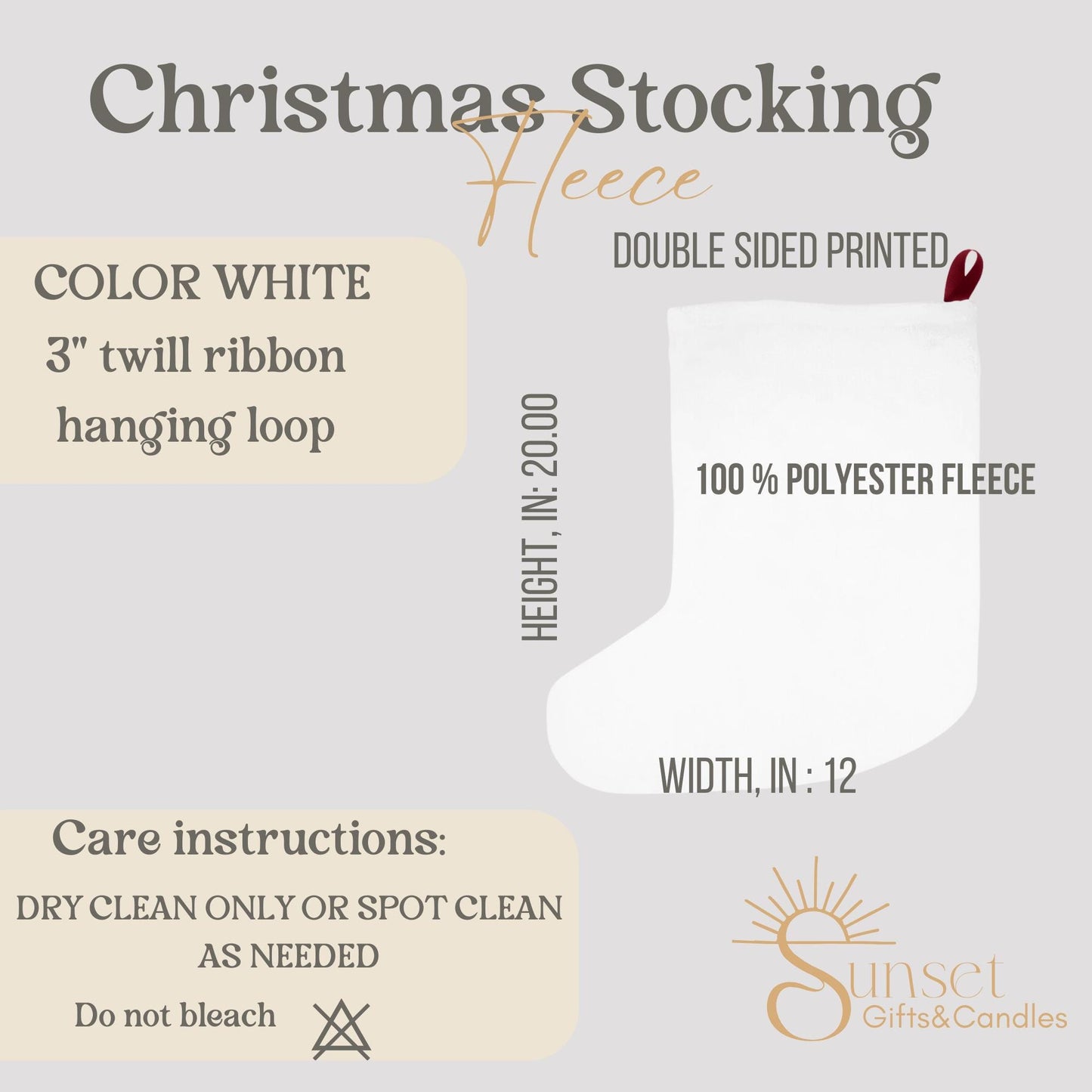 Nordic Stocking Christmas - Elegant Stocking Scandinavian Design- Woodland Stocking Mountains Cabin Norwegian Gift