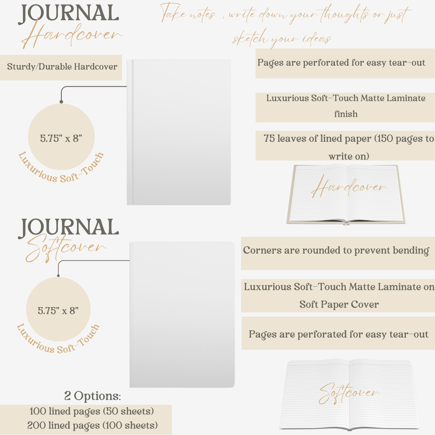 Mom thank you Gift idea - Journal Floral inspired Notebook