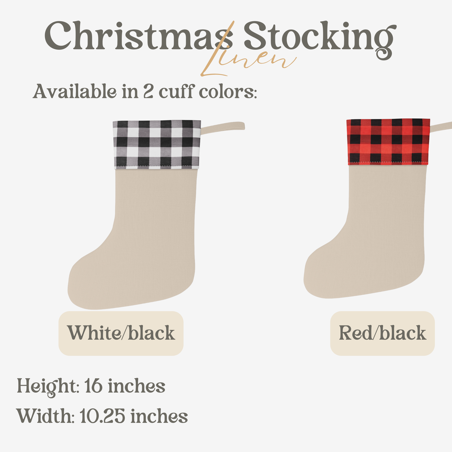 Mountain Christmas Stocking Fishing and Camping Holiday Rustic Gift Bag