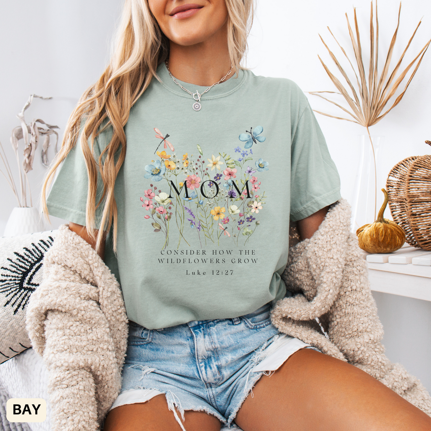 Floral Mom T-Shirt, Gift for Moms Gardening Lover Tee, Mother's Day Gift