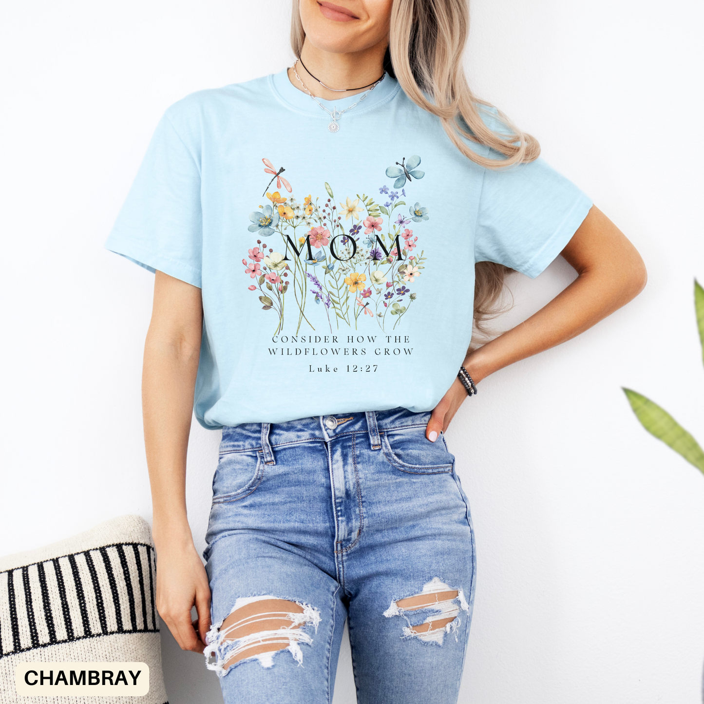 Floral Mom T-Shirt, Gift for Moms Gardening Lover Tee, Mother's Day Gift