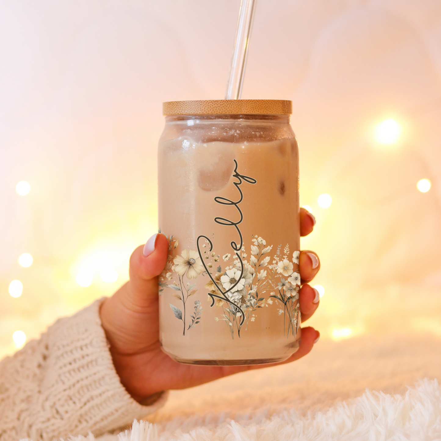 Floral Thank You Gift Coffee Cup For Bridesmaids, Mamas, Daycare and Teacher Appreciation