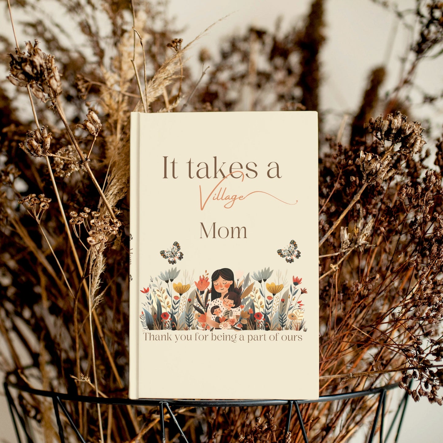 Mom thank you Gift idea - Journal Floral inspired Notebook