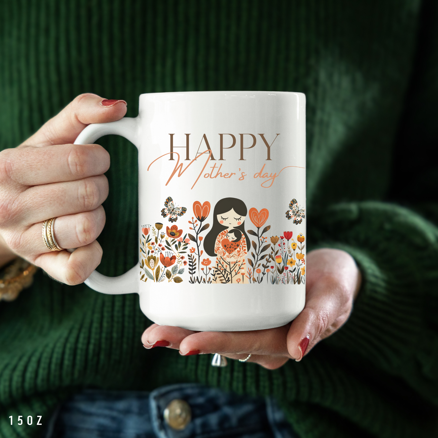 Wild Flowers mug unique gift for mom on Mother's Day