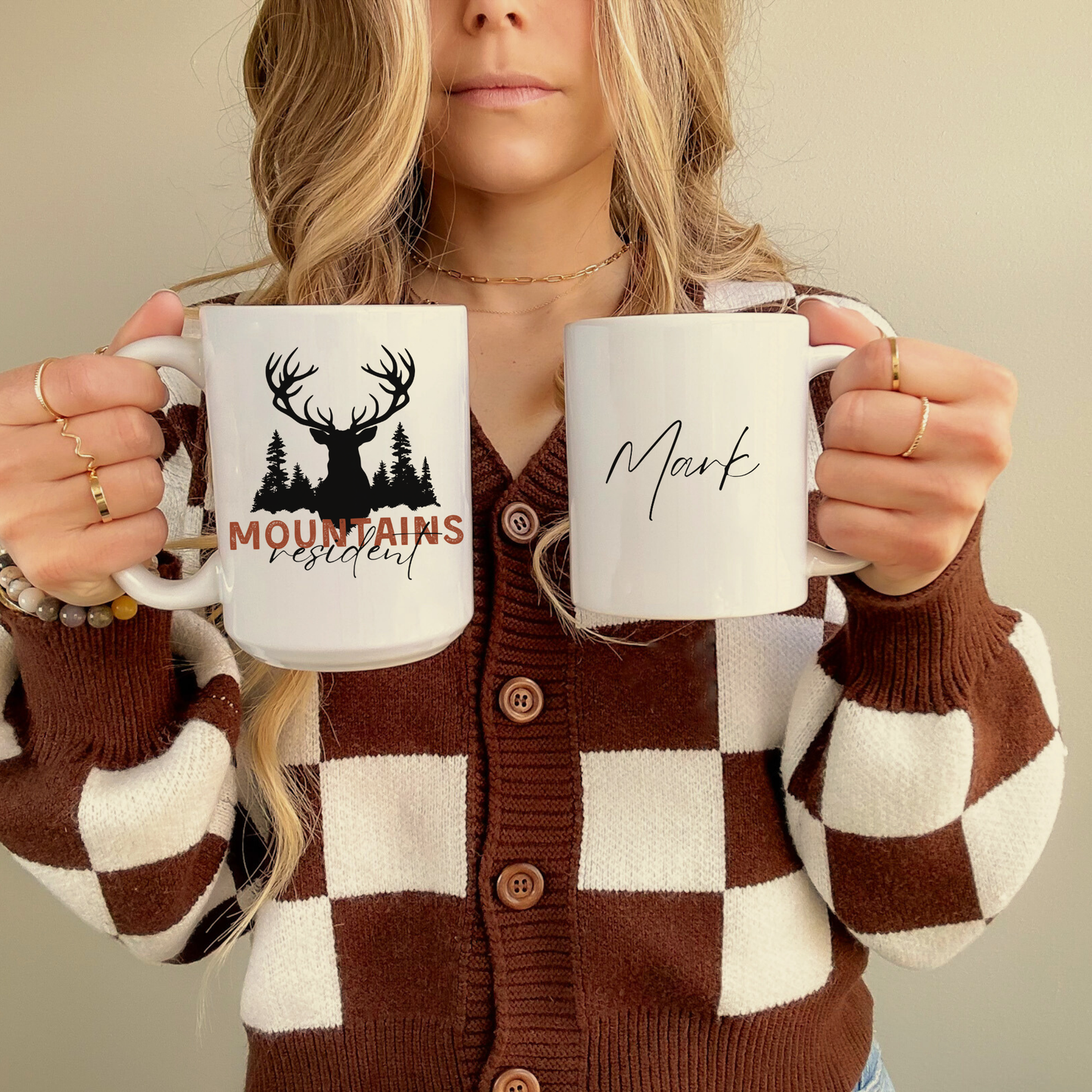 Mountain Mug Gift Deer Lover - Rustic Cabin Decor or Hunting Gift