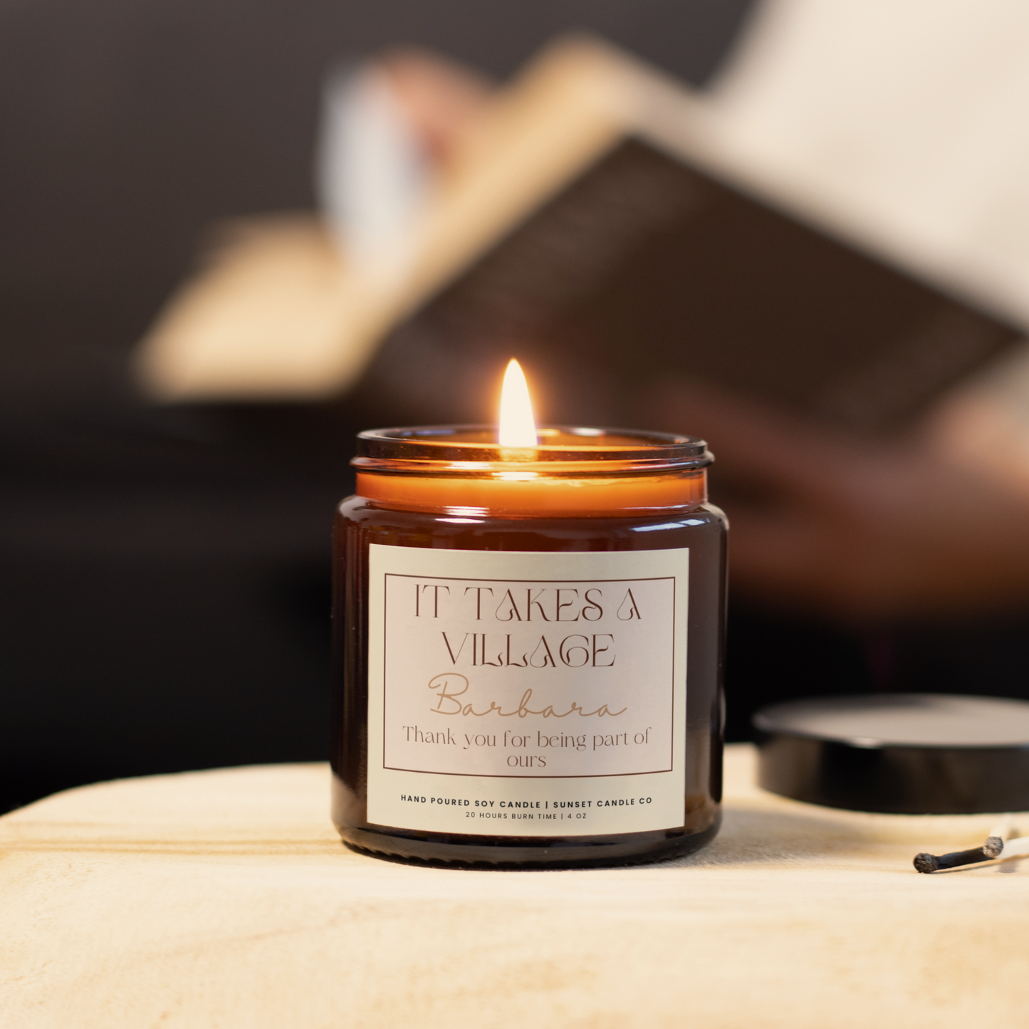 It Takes a Village Unique Candle Gift for Friends, Family appreciation, Housewarming Birthday Thank you Message