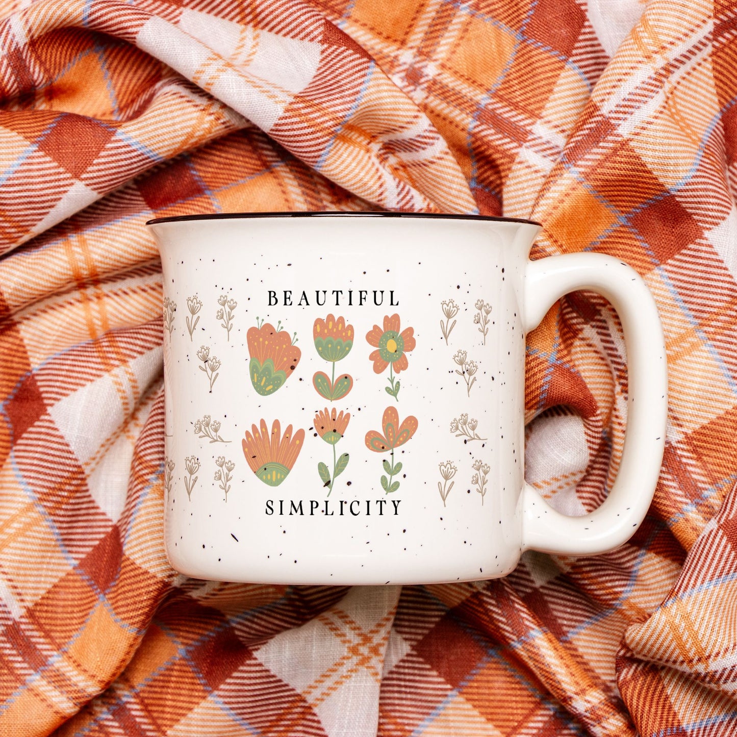 Gardening Coffee Mug Nordic Flowers - Botanical Art Thank you Gift idea