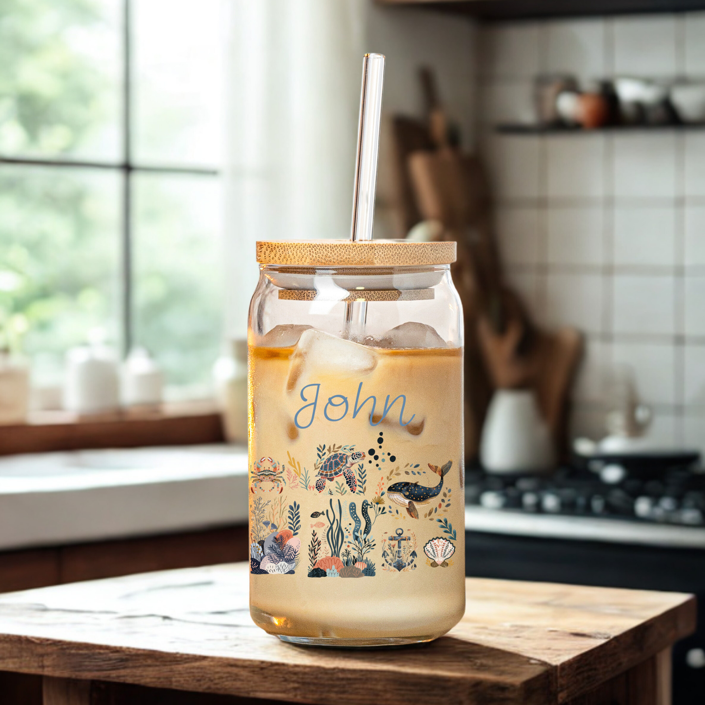 Coast Sea Life Themed Tumbler Thank You Gift idea for Friends and Family Appreciation