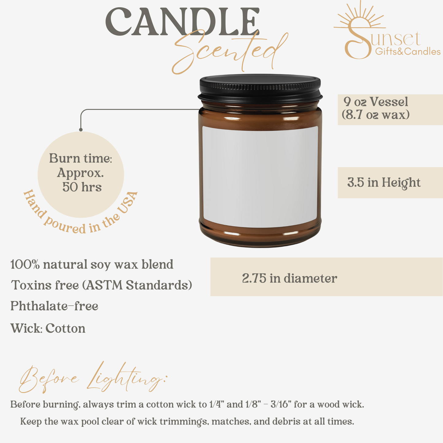 Fishing Candle - Unique Gift for Fishing Dad and Grandpa - Outdoorsman Scented Present