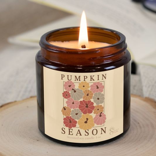 Fall Pumpkin Spice Candle - Premium Scented Candle for Home Decor