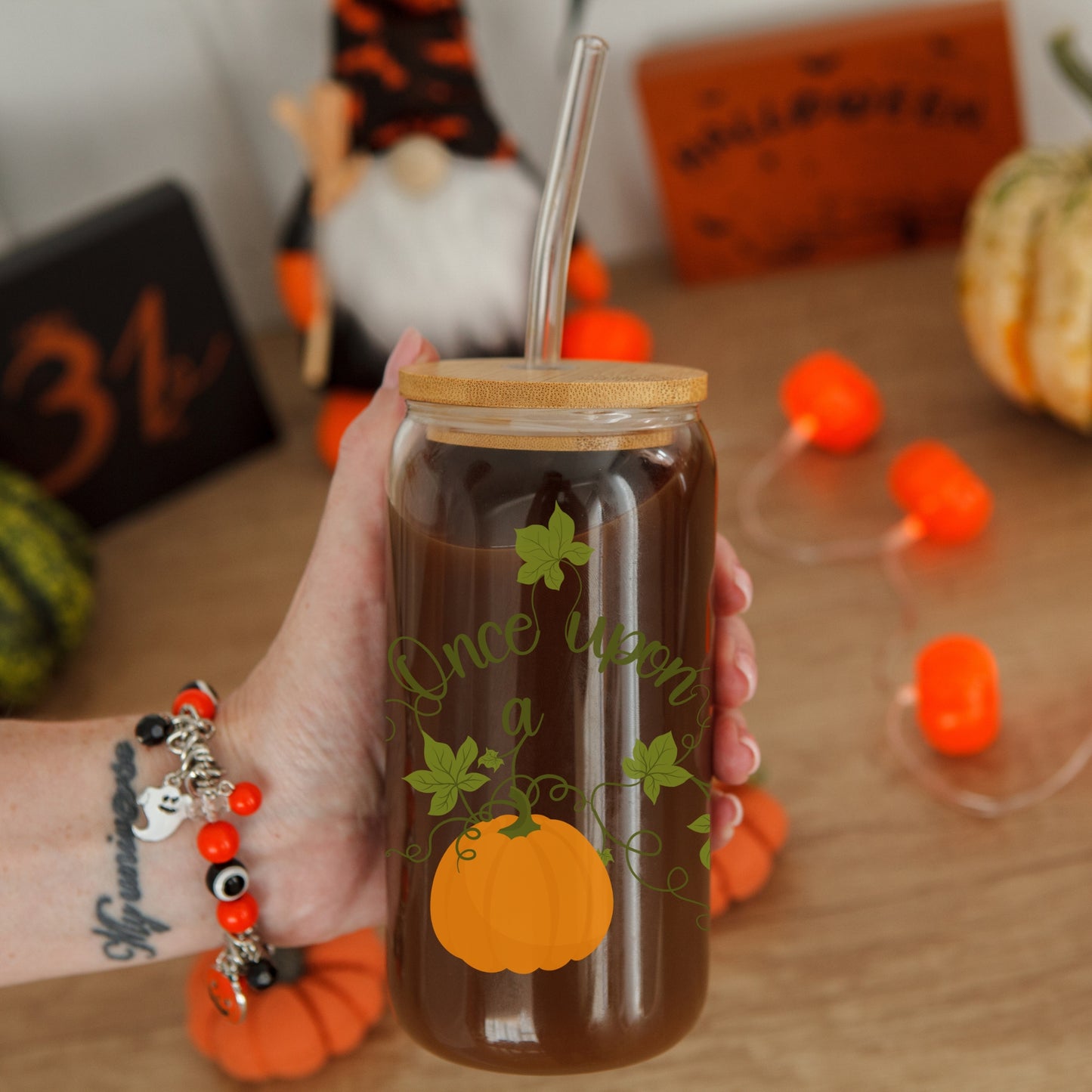 Pumpkin Spice Latte Iced Coffee Cup - Gift for Fall Thanksgiving favors