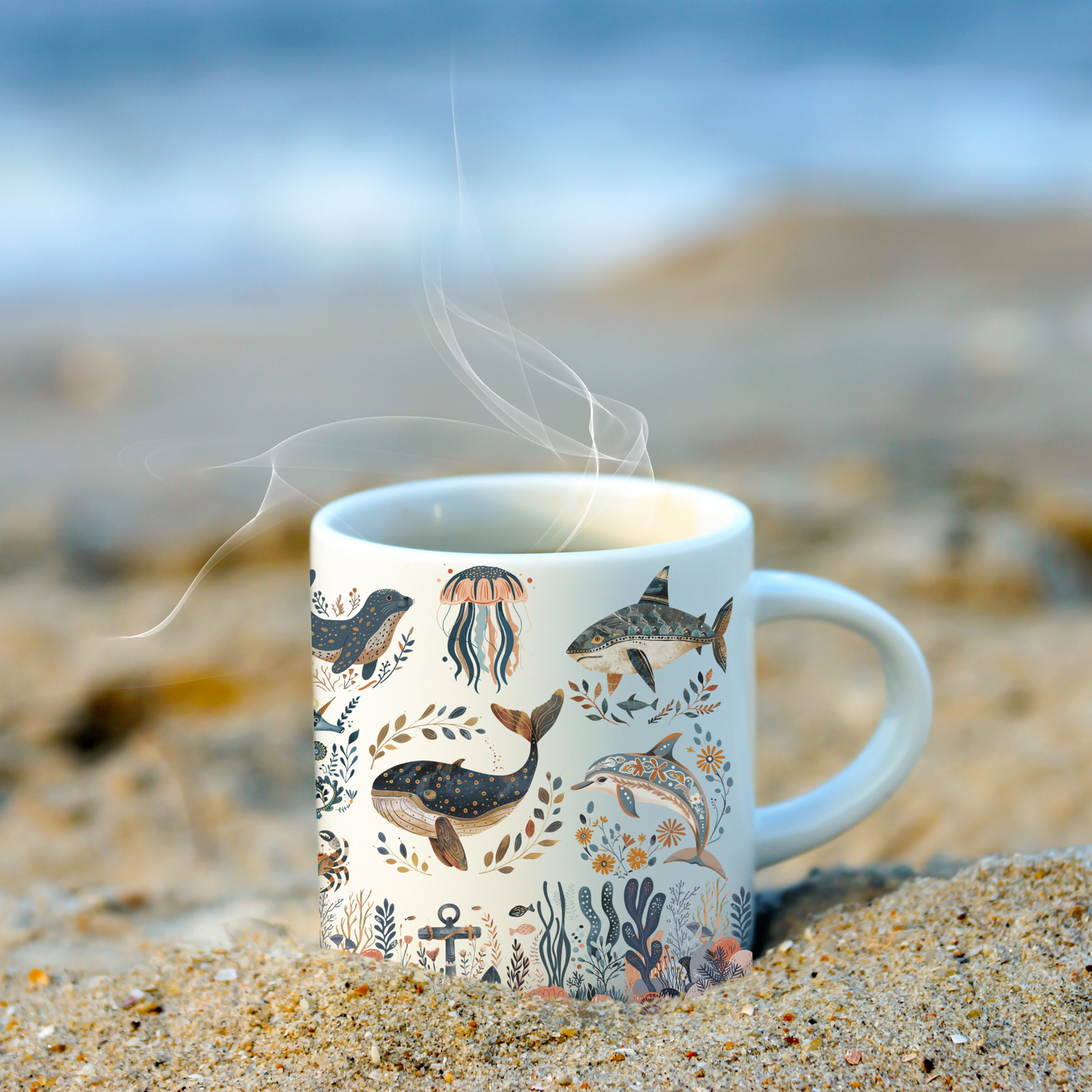 Oceans themed Coffee Mug - Coastal Gift Beach House Decor