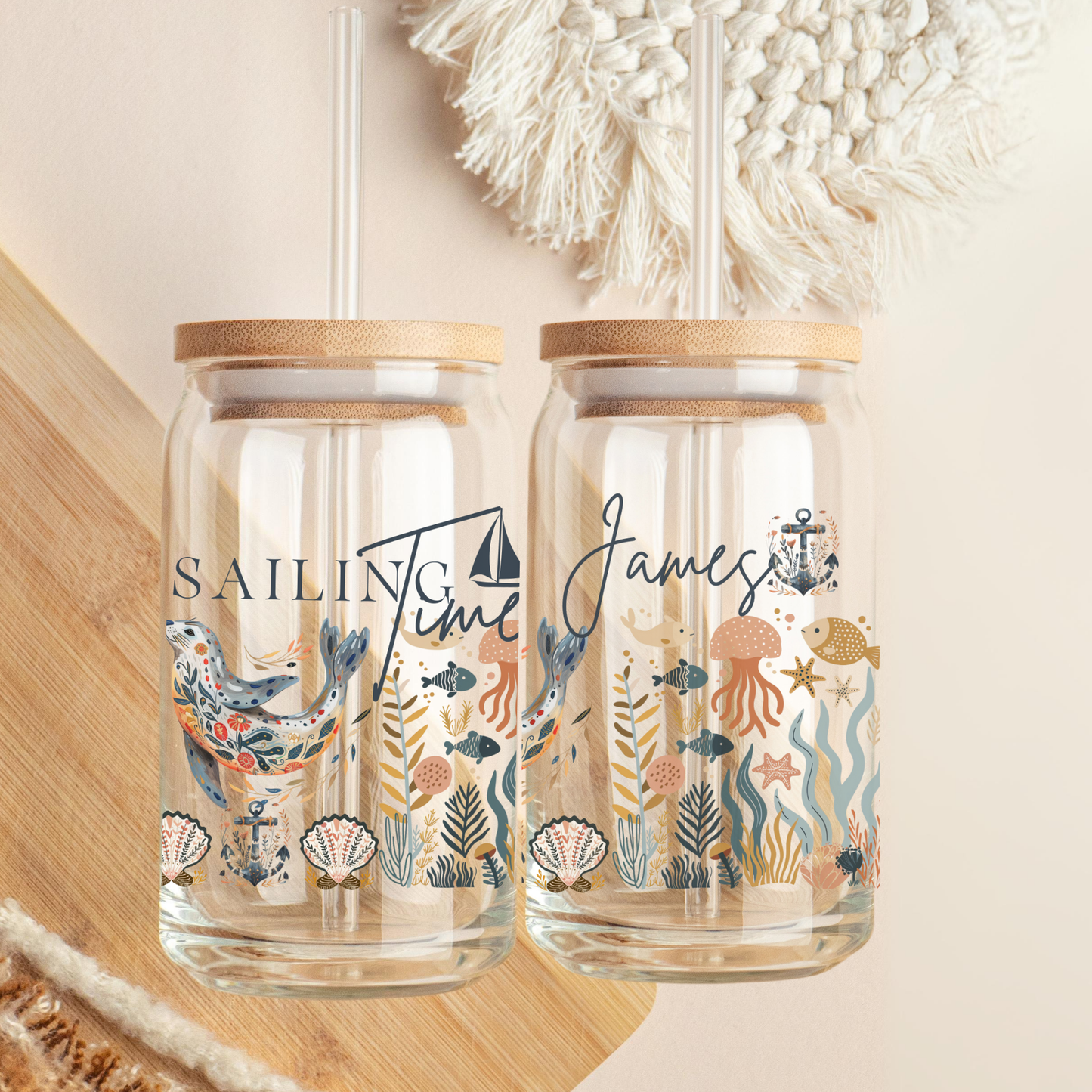 Sailing Gift Coffee Glass Tumbler - Boat Owner Appreciation