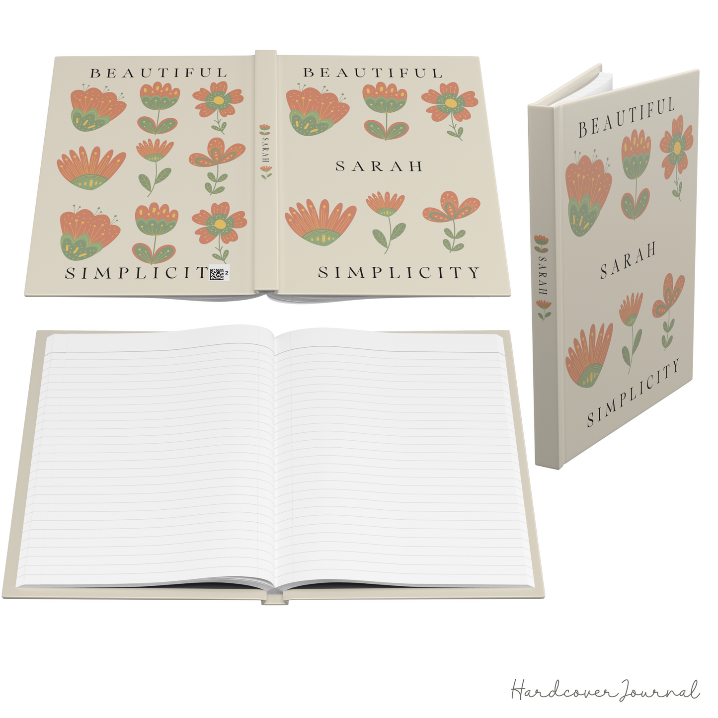 Aesthetic Floral Journal idea - Creative Diary Gift for women