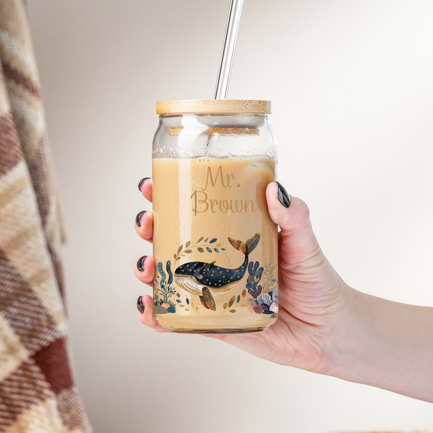 Thank you Gift Glass Tumbler Oceans Themed - Beach lover, Teachers, Daycare Gift