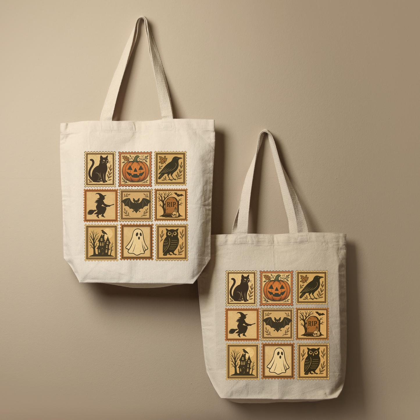 Trick or Treat Halloween Tote Bag- Spooky Vintage Outfit