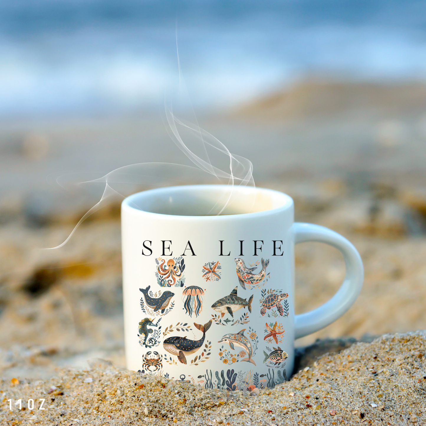 Sea life Mug Coastal Gift Idea - Beach Lovers