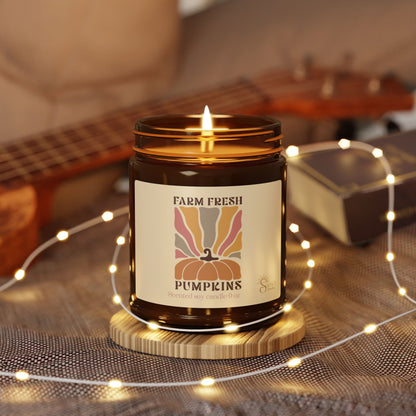 Fall pumpkin scented candle decoration gift idea for Autumn and Thanksgiving favors