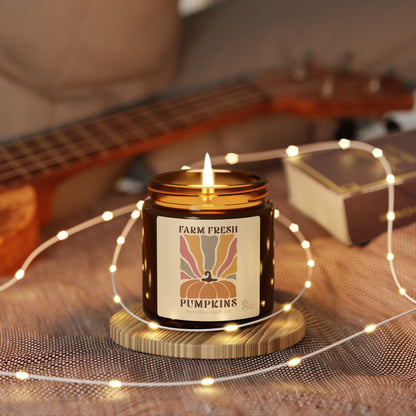 Fall pumpkin scented candle decoration gift idea for Autumn and Thanksgiving favors