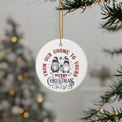 Gnome Christmas Ornament Gift for Gnome lovers- Holiday Ornament Christmas tree decor