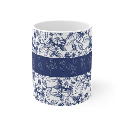 Elegant Blue Floral Mug-Perfect Gift for Tea Lovers-Cozy Coffee Cup for Any Occasion