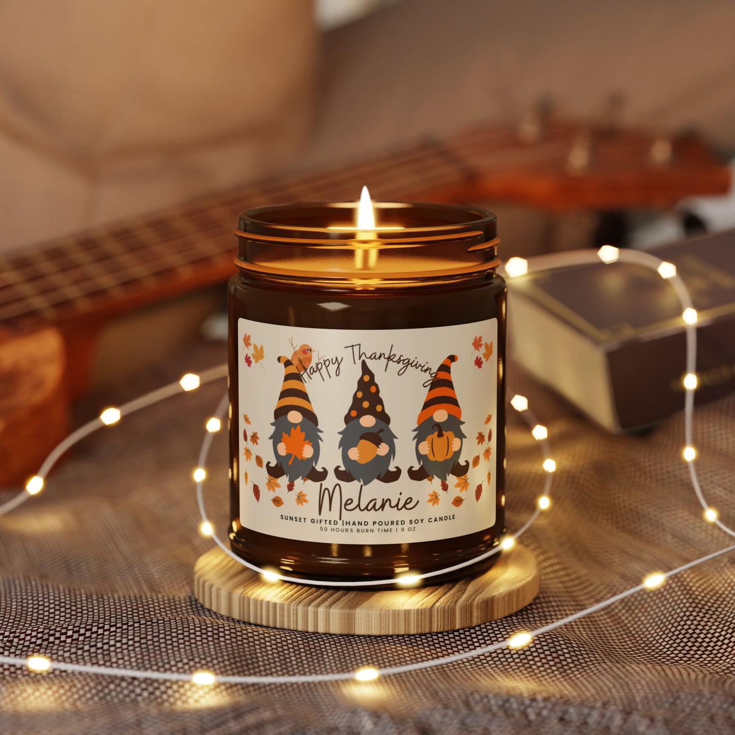 Fall Scented Soy Candle Thanksgiving Family Appreciation Gift