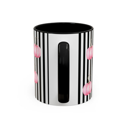 Whimsical Gothic Pumpkin Spice Latte Mug Fall Decor -Spooky Vibes Pink Halloween