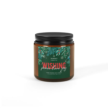 Wishes Christmas Scented Candle -Holiday Candle Gift, Winter Home Decor