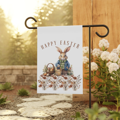 Easter Garden Banner - Bunny Seasonal Yard Flag for Outdoor Decor