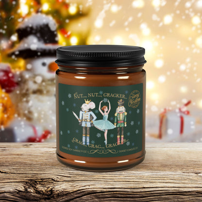 Christmas Nutcracker Scented Soy Candle Holiday Gift- Festive Candle Gift for Ballet Friend