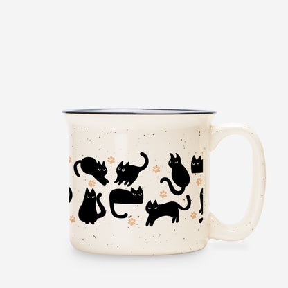 Sassy Black Cat Mug Gift - Cat Mom Gift - Spooky Vibes Campfire Cup