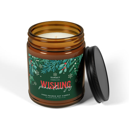 Wishes Christmas Scented Candle -Holiday Candle Gift, Winter Home Decor