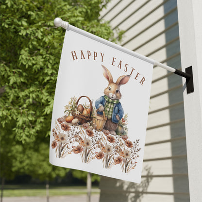 Easter Garden Banner - Bunny Seasonal Yard Flag for Outdoor Decor