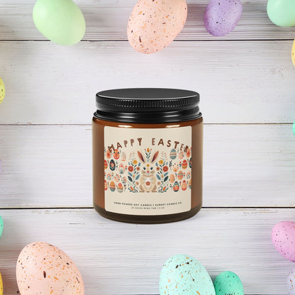 Happy Easter Scented Candle Nordic Folk Art Spring Decor Thank you gift