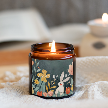 Easter Candle Floral Wood Print for Brunch Centerpiece and Spring Favors