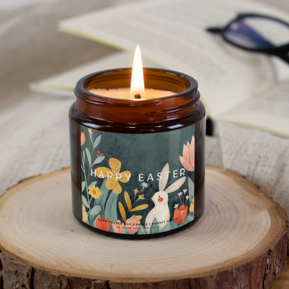 Easter Candle Floral Wood Print for Brunch Centerpiece and Spring Favors