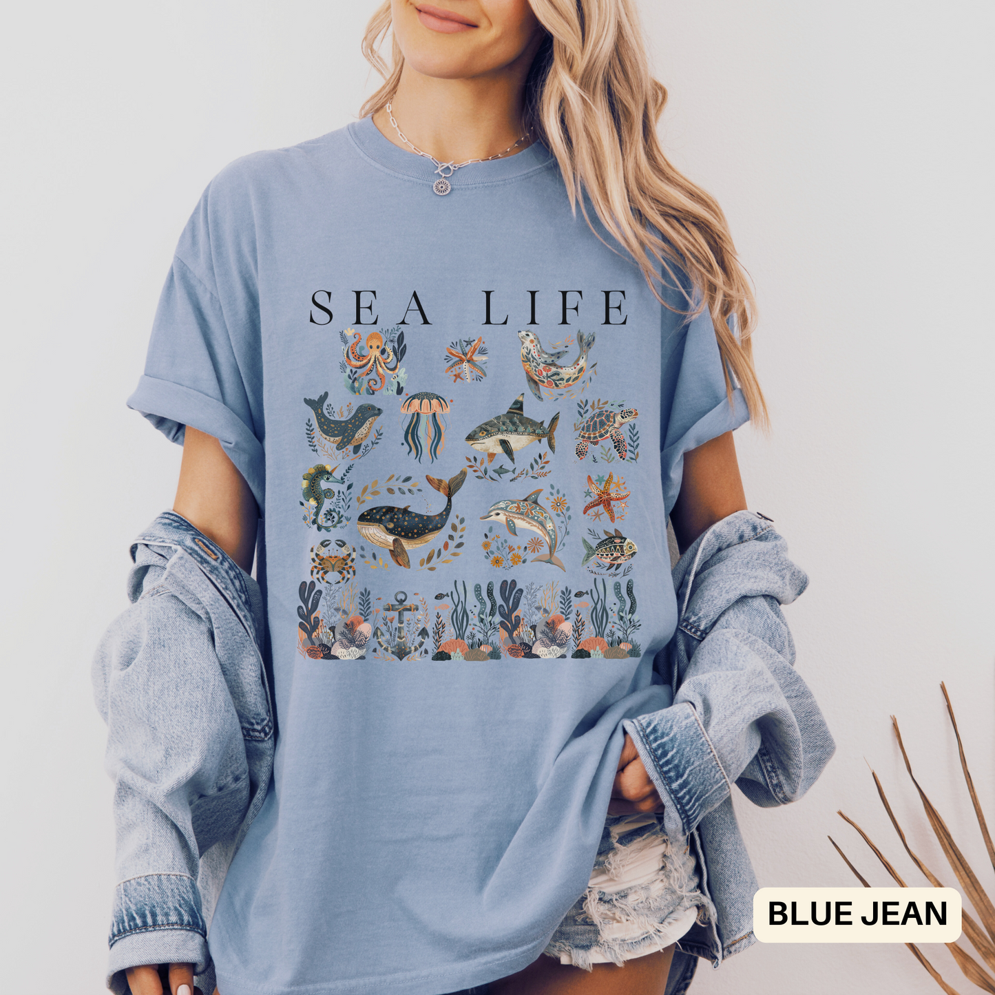Sea Life Unisex T-Shirt Ocean Lovers, Nautical Gift, Summer Beach Wear - Marine Life Apparel
