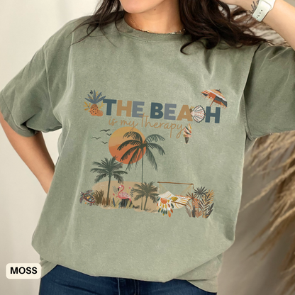 Beach Vibes T-shirt, Coastal Outfit for Spring and Summer Vacation