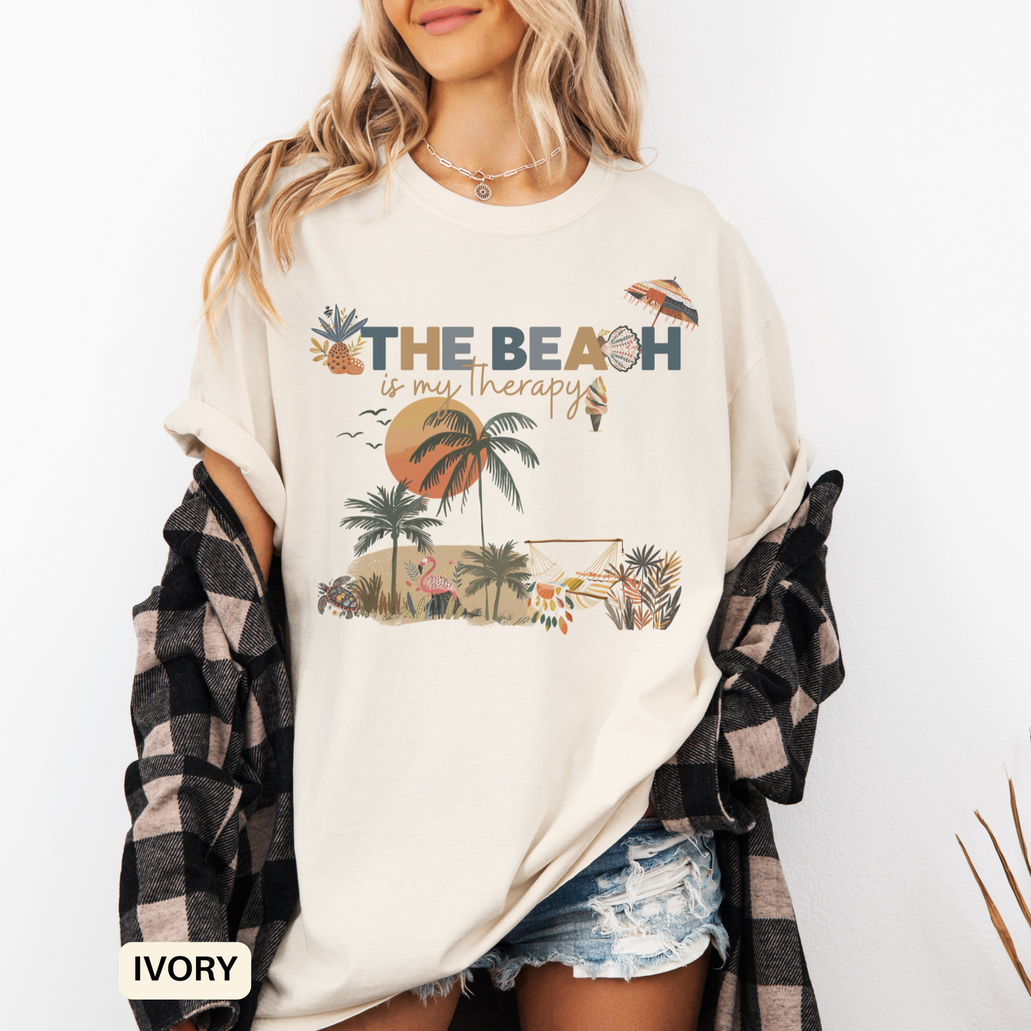 Beach Vibes T-shirt, Coastal Outfit for Spring and Summer Vacation