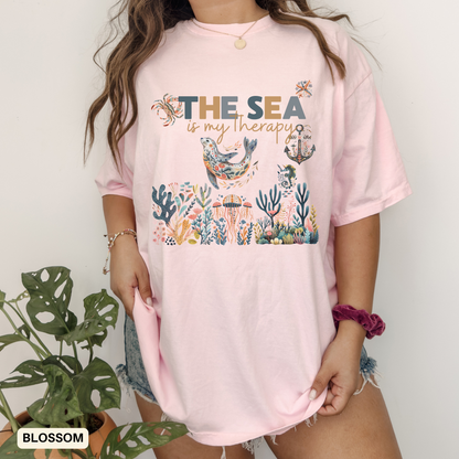 Sea Life Shirt Coastal Outfit, Nautical Beachwear for Sailing and fishing