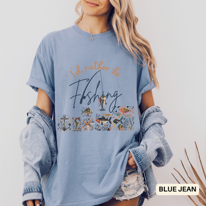 Fishing Enthusiast T-Shirt -Outdoor Shirt Anglers Summer Casual Wear