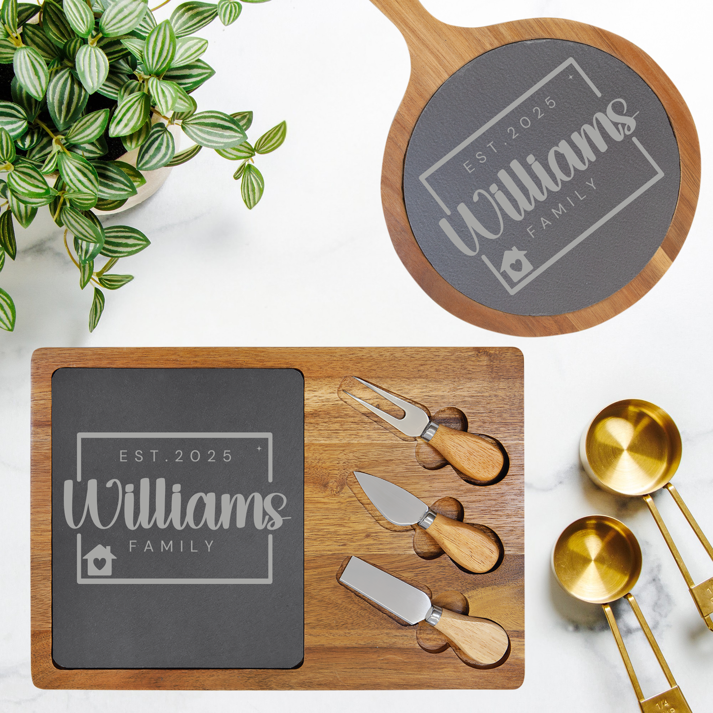 Engraved Charcuterie Board | Personalized Gift for Entertaining, Family Gatherings, Weddings, Housewarmings, Holiday Celebrations