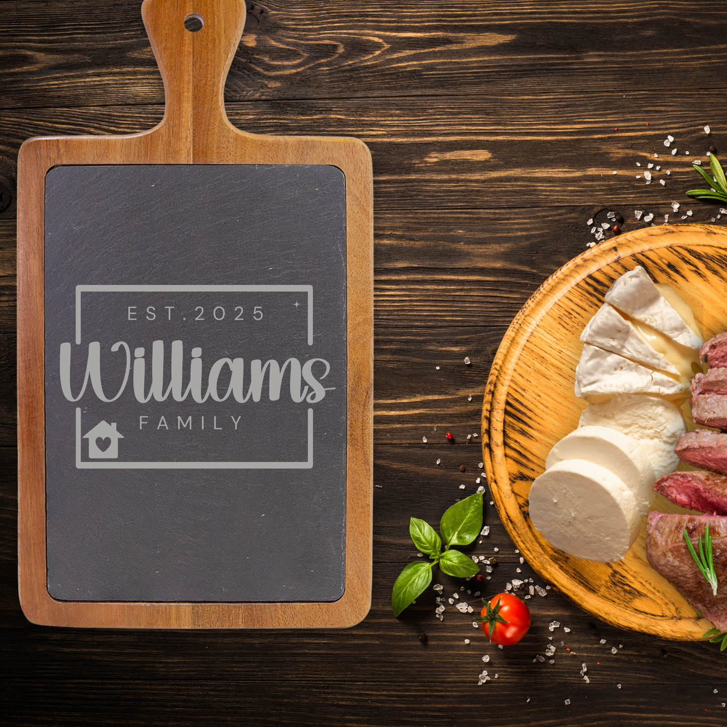 Engraved Charcuterie Board | Personalized Gift for Entertaining, Family Gatherings, Weddings, Housewarmings, Holiday Celebrations