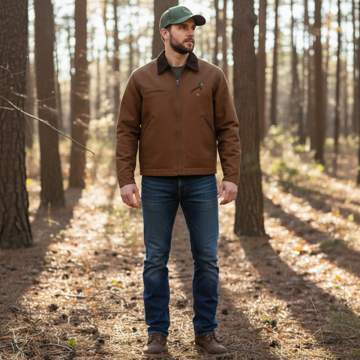 Duck Hunting Jacket - Embroidered Gift for Him - Unisex Outdoor Work Coat