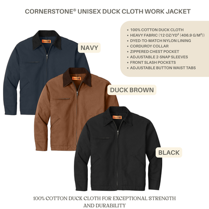 Duck Hunting Jacket - Embroidered Gift for Him - Unisex Outdoor Work Coat