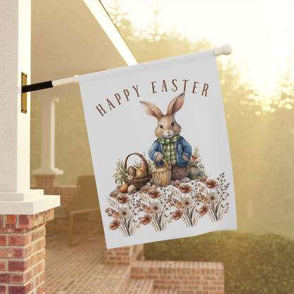 Easter Garden Banner - Bunny Seasonal Yard Flag for Outdoor Decor