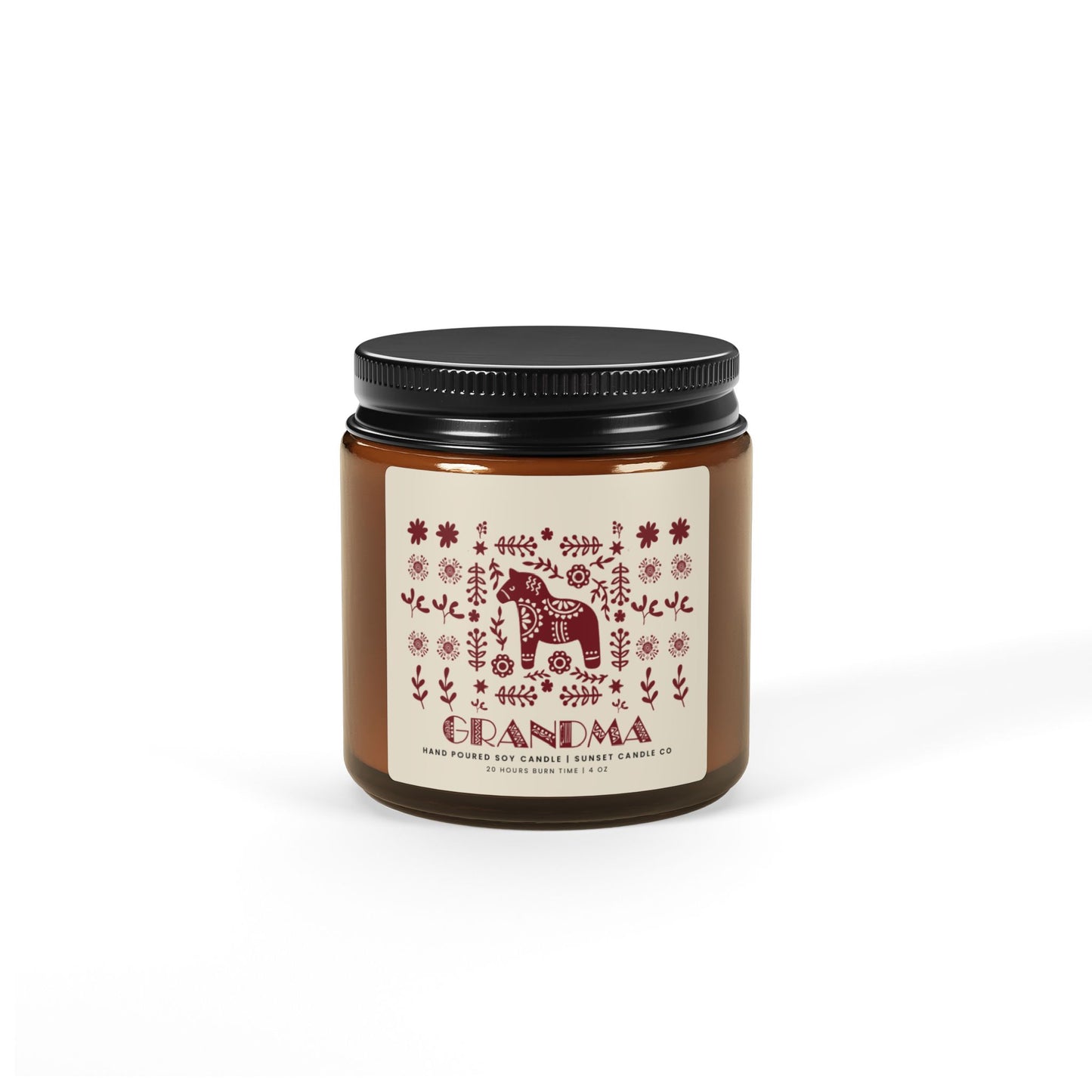 Cozy Home Candle with Dala Horse Gift for Hygge Scandinavian Decor