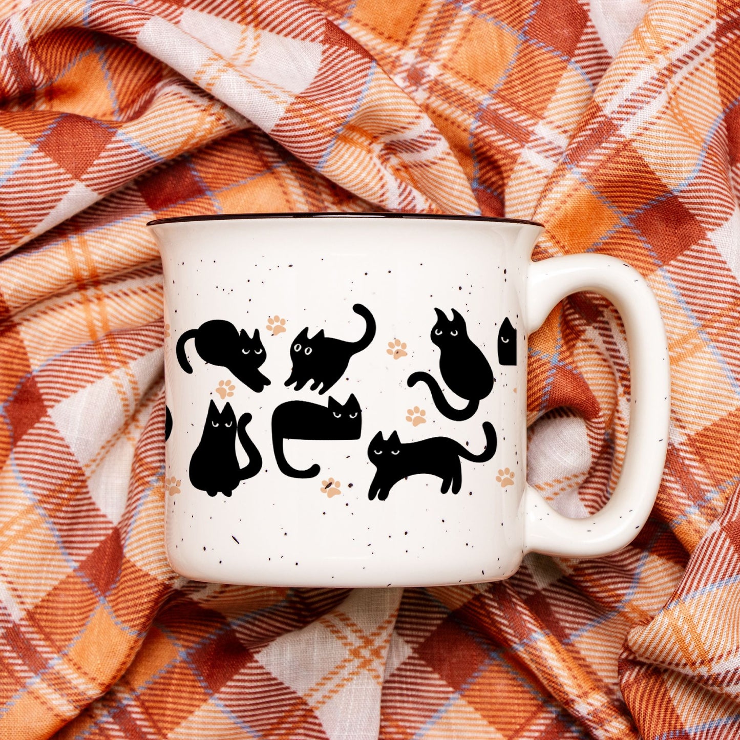 Sassy Black Cat Mug Gift - Cat Mom Gift - Spooky Vibes Campfire Cup