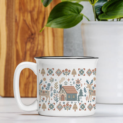 Deer Camp Mug Gift Cozy- Scandinavian Home Decor Gift